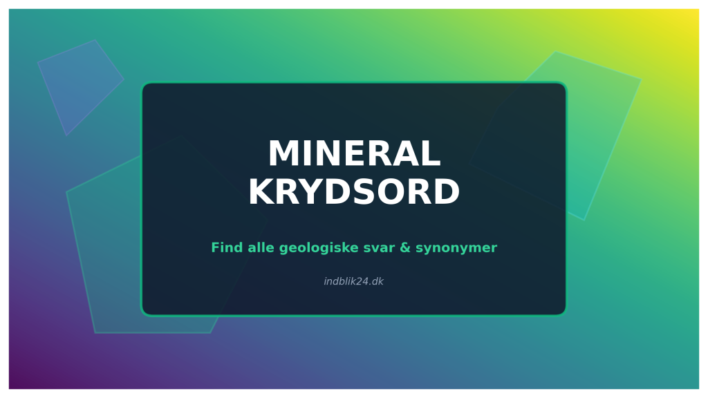 Mineral krydsord